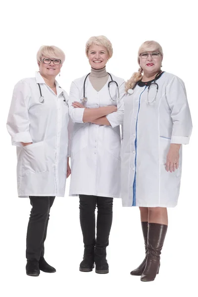 In full growth. group of qualified doctors standing together. — Stock Photo, Image