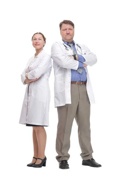 In full growth. medical colleagues standing together. — Stockfoto