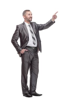 Yakışıklı iş adamı. beyaz arkaplanda izole edilmiş.