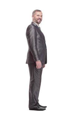 Yakışıklı iş adamı. beyaz arkaplanda izole edilmiş.