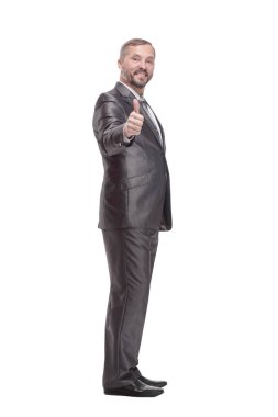 Yakışıklı iş adamı. beyaz arkaplanda izole edilmiş.