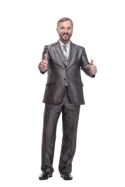 Yakışıklı iş adamı. beyaz arkaplanda izole edilmiş.