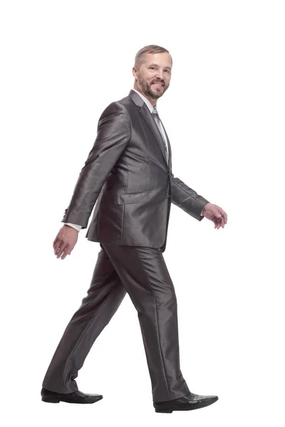 In full growth. confident business man striding forward. — Stockfoto