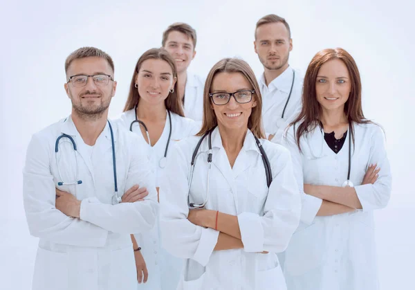 Vicino. gruppo di medici generici uniti — Foto Stock