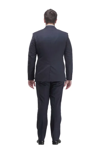 Full length portrait of businessman standing back and looking away — 스톡 사진