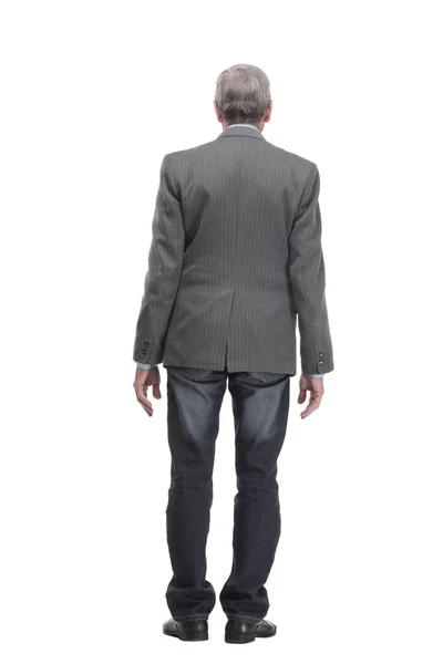 Isolated studio shot of a business man from behind — Foto Stock