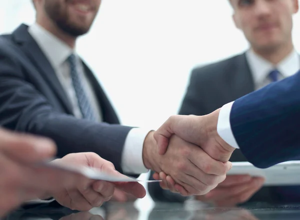 Close up. handshake business colleagues — Stock Photo, Image