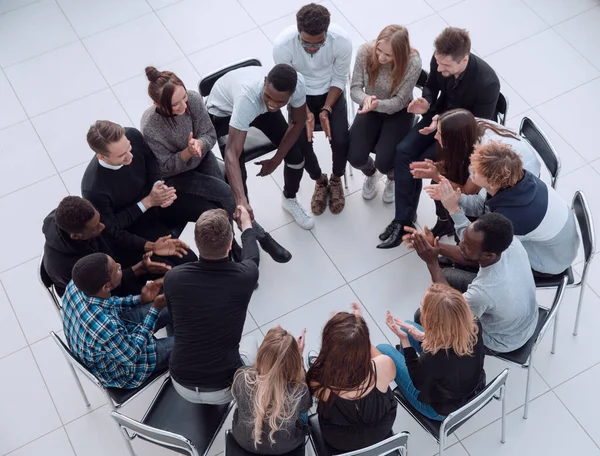 Conceito de reunião de escuta de treinamento de equipe de negócios — Fotografia de Stock