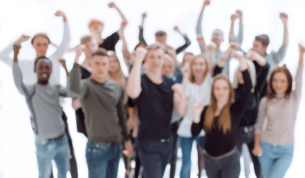 Pozadí obrázek příležitostné skupiny šťastných mladých lidí — Stock fotografie