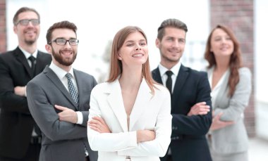 başarılı iş ekibi birlikte ayakta. takım çalışması kavramı