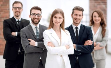 profesyonel iş takım ayakta ekip çalışması office.the kavramı