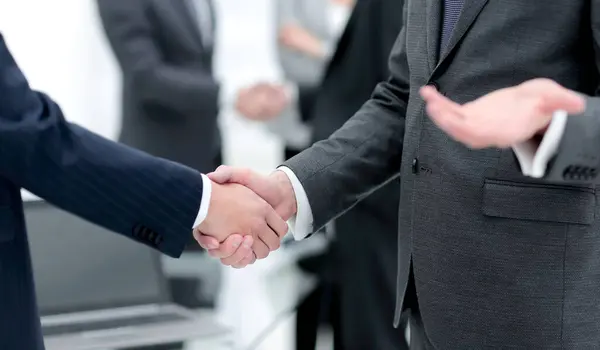 Concept Van Cooperation Handshake Van Businesspartners Rechtenvrije Stockafbeeldingen