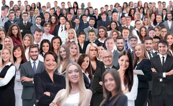 Collage Group People Portrait Smiling — Stock Photo, Image
