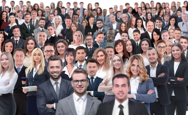 Collage Group People Portrait Smiling — Stock Photo, Image