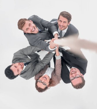 üstten görünüm .işler takım rope.success kavramı tırmanma