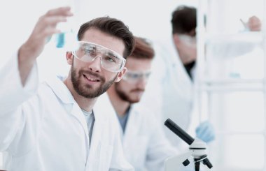 closeup.Scientists laboratory.toned görüntü .