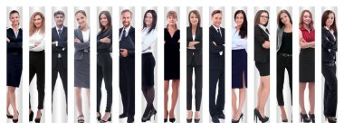 Tam gelişim. Grup başarılı genç girişimcilerdir. fotoğraf kolajı