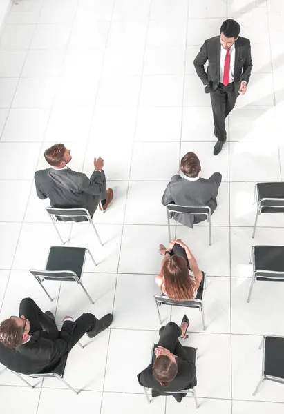 Vista Superior Los Accionistas Las Empresas Una Reunión — Foto de Stock