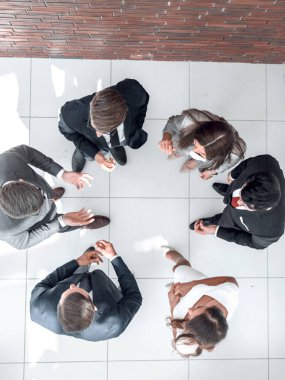 üstten görünüm. iş takım iş problems.the ekip çalışması kavramı çözme