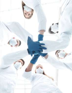 alt view.a takım Tıp Merkezi'nde hekimlerin thei sıktı