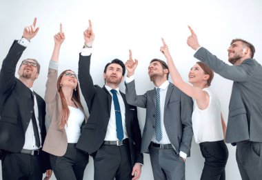 Grup bir kopya space.business kavramı gösterilen iş adamları
