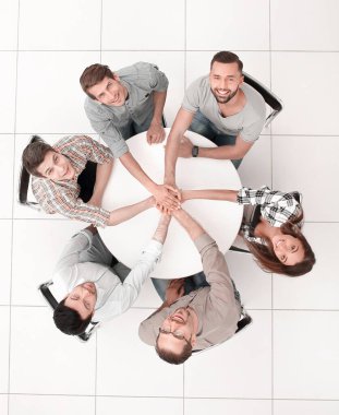 en iyi view.smiling iş takım onların birlik .photo kopya alanı ile gösterilen