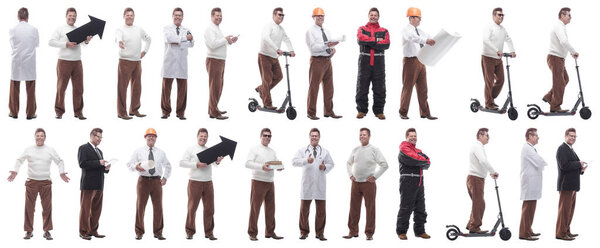 набор образов человека в полном росте. отображает множество концепций