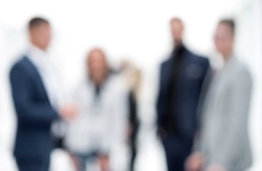 Ofisteki bir grup iş adamının arka plan görüntüsü. kopyalama alanı olan fotoğraf