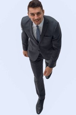 En baştan görüntüleyin. işadamı forward.business kavramı gider