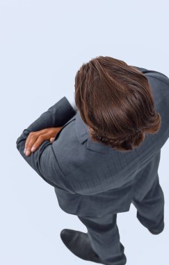 En baştan görüntüleyin. kopya alanı ile iş man.photo.