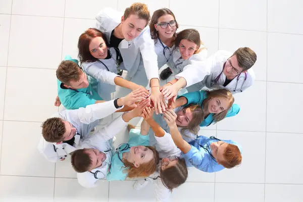 Rear View Large Group Medics Looking Camera Concept Healthcare — Stock Photo, Image