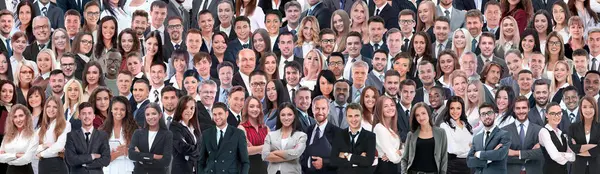 Collage Large Group People — Stock Photo, Image