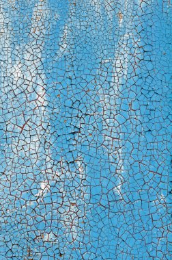 Cracked Blue Painted Wall clipart