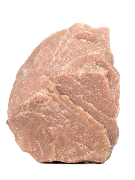 Piedra de granito rojo aislado sobre fondo blanco — Foto de Stock