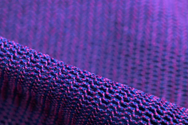 Texture in tessuto macro rosa e viola — Foto Stock