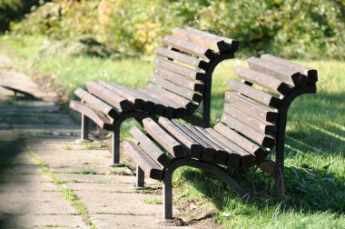 Park ahşap banklar