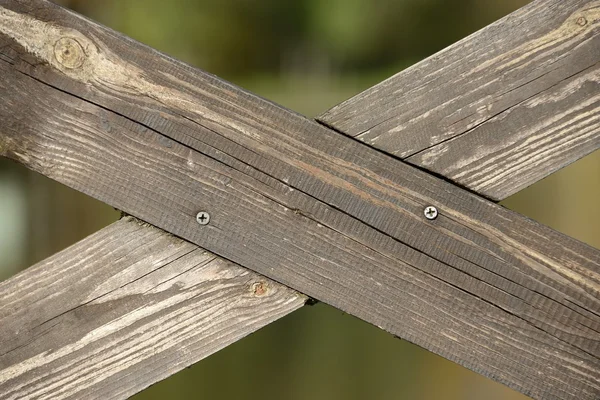 Planches en bois croisées — Photo