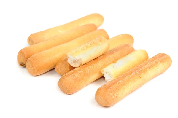 Breadsticks izolovaných na bílém pozadí — Stock fotografie