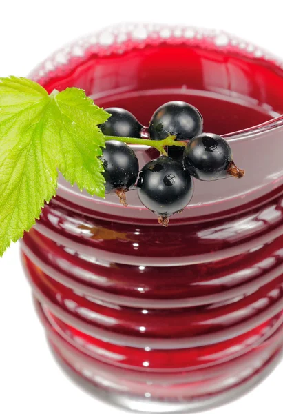 Juice of Berries in Glass with Blackcurrant — Stock Photo, Image