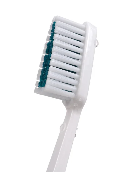 Toothbrush with Water Drops on White Background — Stock Photo, Image