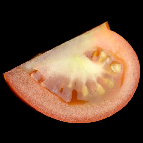 Bairro de tomate em fundo preto — Fotografia de Stock