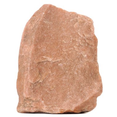 Beyaz arka plan üzerinde izole kırmızı granit taş