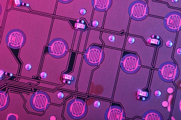 Purple Circuit Board — Stock Photo, Image