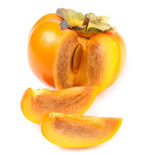 Persimmon isoliert auf weißem Hintergrund — Stockfoto