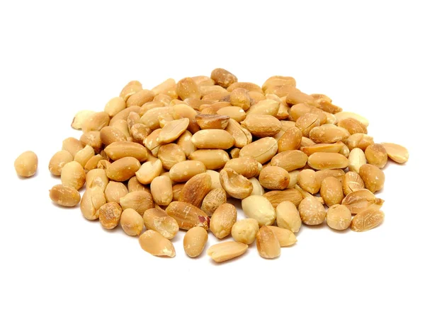 Roasted Peanuts Isolated on White Background — Stock Photo, Image