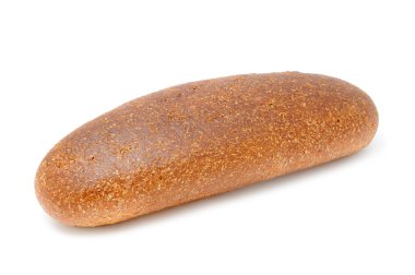 Beyaz arka plan üzerinde izole tam buğday ekmeği