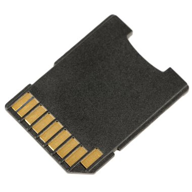 Beyaz arka plan üzerinde izole mikro sd kart adaptörü