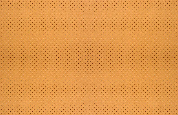 Beige Perforated Artificial Leather Background Texture — Stock Photo, Image