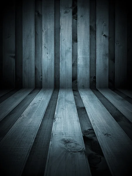 Quarto de madeira preto e branco — Fotografia de Stock