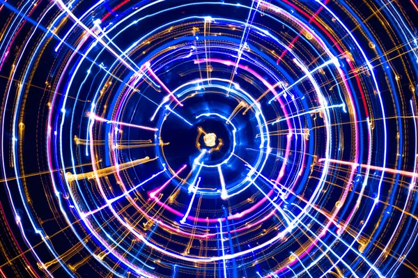 Multicolored Glowing Electric Circle — Stock Photo, Image